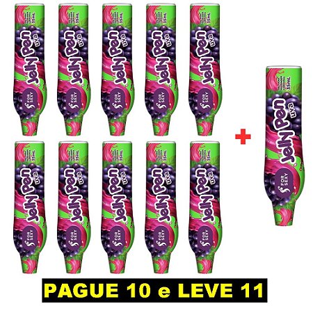 FORSEXY JELLY PEN - CANETA COMESTÍVEL - SABOR UVA - 35ML - KIT COM 11 UNIDADES