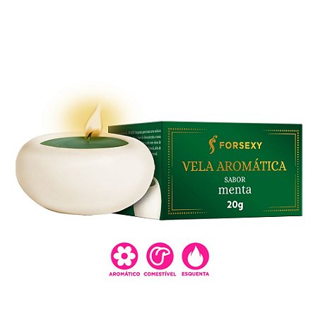 FORSEXY VELA AROMÁTICA BEIJÁVEL - SABOR MENTA