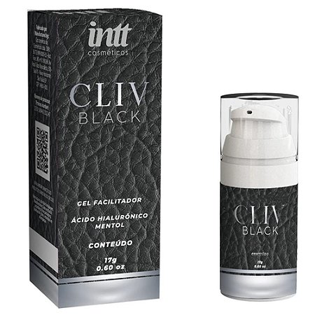 INTT CLIV BLACK - GEL DESSENSIBILIZANTE PARA SEXO ANAL SEM DOR EFEITO GELADO COM HIALURÔNICO - 17ML