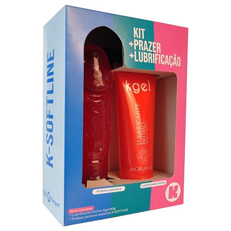 K-SOFTLINE KIT - PÊNIS REALÍSTICO COM AROMA DE MORANGO 15 CM + KGEL LUBRIFICANTE DE MORANGO