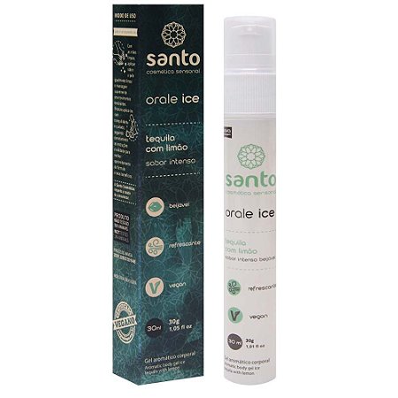 SANTO COSMÉTICOS VEGANO - ORALE GEL PARA SEXO ORAL ICE - SABOR TEQUILA LIMÃO - 30ML