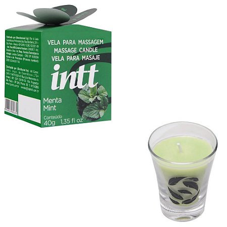 INTT VELA PARA MASSAGEM BEIJÁVEL AROMA MENTA