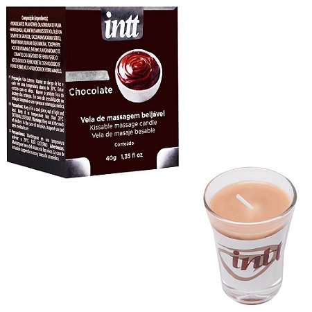 INTT VELA PARA MASSAGEM BEIJÁVEL AROMA CHOCOLATE