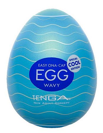 TENGA EGG WAVY COOL - MASTURBADOR MASCULINO COM SENSAÇÃO REFRESCANTE