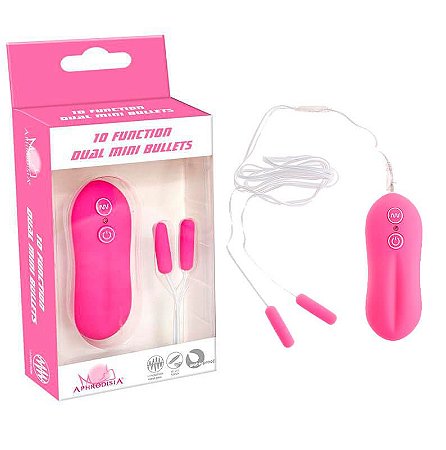 DUAL BULLETS VIBRATOR - DUAS CÁPSULAS VIBRATÓRIAS EM SILICONE SOFT TOUCH COM 10 FUNÇÕES DE VIBRAÇÃO