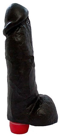 REAL PETER ROCCO - PÊNIS REALÍSTICO COM VIBRADOR 22.5X6CM - COR PRETA