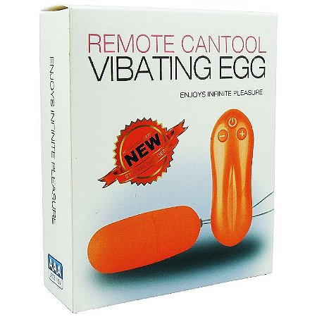 REMOTE CONTROL VIBRATING EGG - BULLET REVESTIDO EM SILICONE SOFT TOUCH COM 60 MODOS DE VIBRAÇÃO E CONTROLE SEM FIO - 7,6 X 3,1 CM