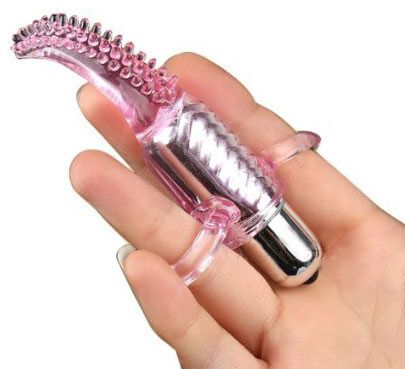 VIBRO FINGER - DEDEIRA EM SILICONE COM CÁPSULA VIBRATÓRIA DE 10 VELOCIDADES - 11 X 2 CM