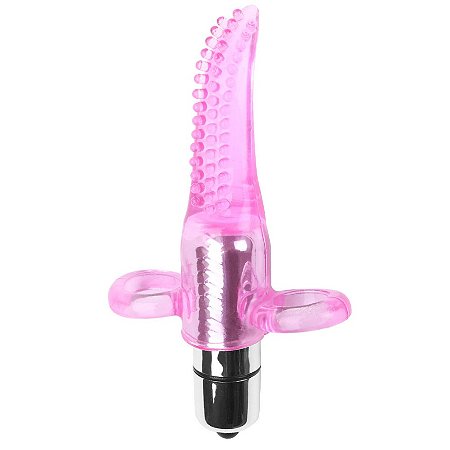 VIBRO FINGER - DEDEIRA EM SILICONE COM CÁPSULA VIBRATÓRIA DE 10 VELOCIDADES - 11 X 2 CM