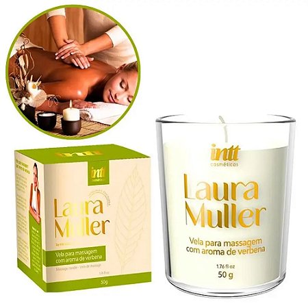 INTT VELA PARA MASSAGEM AROMA DE VERBENA - BY LAURA MULLER