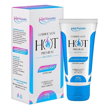 La Pimienta Hot Premium - Lubrificante íntimo a base d'água beijável  60gr - aroma algodão doce