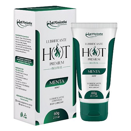 La Pimienta Hot Premium - Lubrificante íntimo a base d'água beijável  60gr - aroma menta