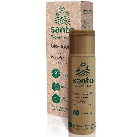 SANTO COSMÉTICOS VEGANO - BIO-LABIÉ GEL BEIJÁVEL TÉRMICO - SABOR BANOFFE - 15,5 ML