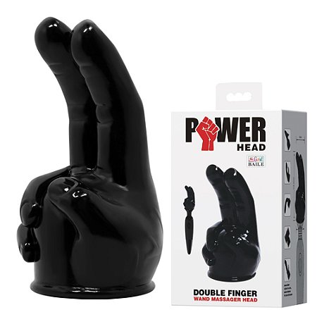 BAILE POWER HEAD DOUBLE FINGER - Cabeça para Massageador Corporal no Formato de Mão com 2 Dedos