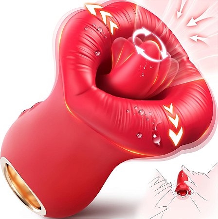 Aroa - Simulador sexo oral vibrador em formato de boca estimuladora com pulsação