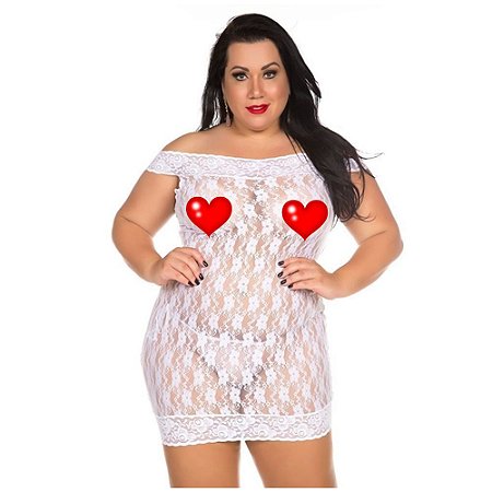 Camisola Malícia plus size - Branca