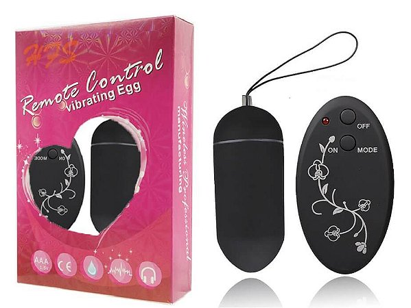 REMOTE CONTROL VIBRATION EGG - BULLET REVESTIDO EM SILICONE COM 20 MODOS DE VIBRAÇÃO E CONTROLE WIRELESS SEM FIO - 8 X 3,2 CM