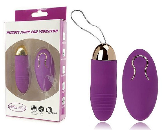 REMOTE JUMP EGG VIBRATOR - BULLET REVESTIDO EM SILICONE COM 10 MODOS DE VIBRAÇÃO E CONTROLE WIRELESS SEM FIO - 8,2 X 2,8