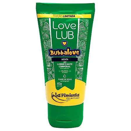 La Pimienta Bubbalove - Lubrificante Love Lub beijável - 60G - sabor menta