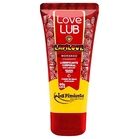 La Pimienta LapiLove - Lubrificante beijável - 60G - aroma morango