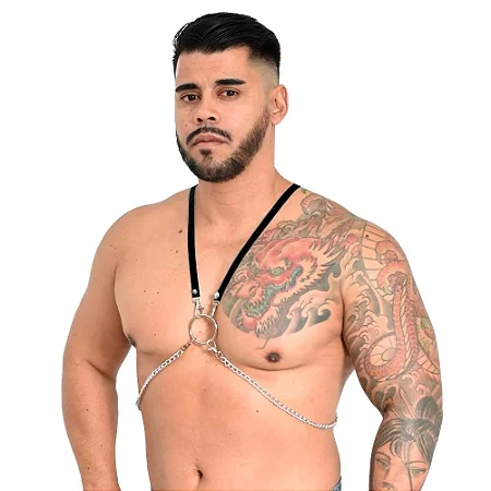 Anthony - Arreio Harness Sensual - cor preta