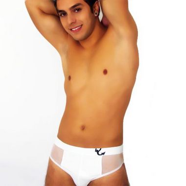 Cueca Up Transparente Branca