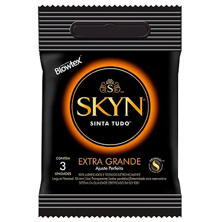 Blowtex Preservativo Skyn Extra Grande sem latex - 03 Unidades