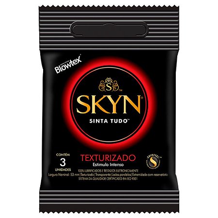 Blowtex Preservativo Skyn Texturizado  sem latex - 03 Unidades