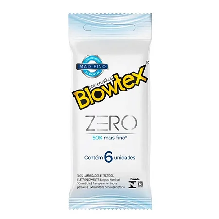 Blowtex Preservativo Zero Mais Fino - 06 Unidades