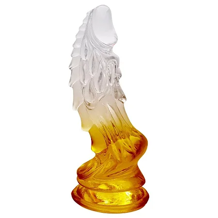Plug Anal Master formato pênis de dragão em silicone - cor amarelo
