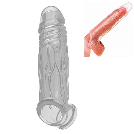 Capa peniana em silicone com abertura para escroto
