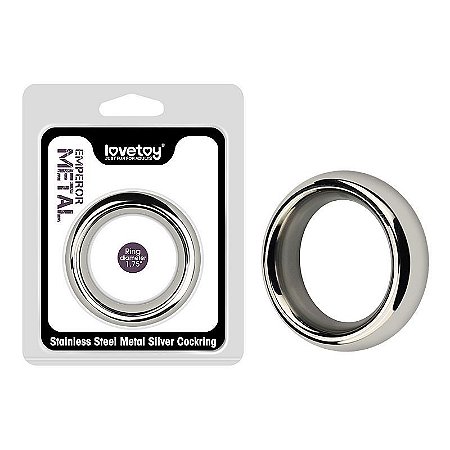 LOVETOY EMPEROR METAL 1.5'' - ANEL PENIANO EM AÇO INOXIDÁVEL - 5,5CM