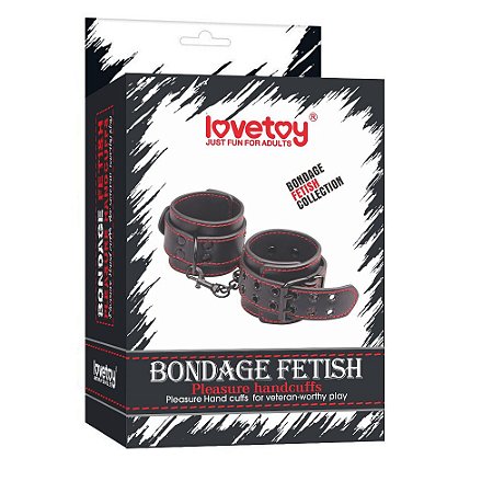 Algema em Couro Sintético com Corrente - Bondage Fetish