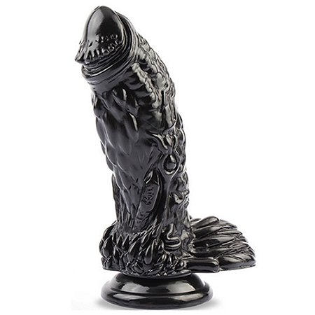 MU CHISA  - Pênis de dragão realístico 17x5,5cm - cor preta