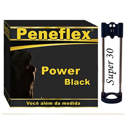 Peneflex Black Super 30 - desenvolvedor tensor extensor peniano por tração até 30cm