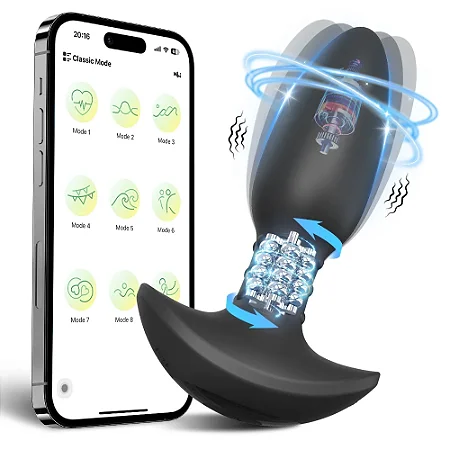 Plug Anal em silicone recarregável - Via APP À Longa Distância