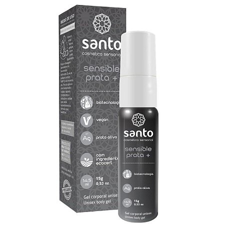 SANTO COSMÉTICOS VEGANO - SENSIBLE PRATA DESSENSIBILIZANTE ANAL 15G SANTO