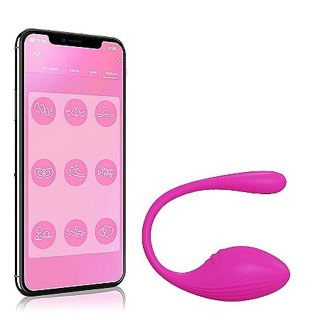 Liu - Bullet vibratória recarregável controle por APP longa distância via internet