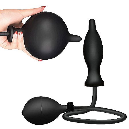 Plug anal inflável - 11,5 cm x 3,5 cm