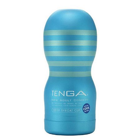 TENGA DEEP THROAT CUP SPECIAL COOL EDITION - MASTURBADOR SIMULADOR DE SEXO ORAL sensação REFRESCANTE E SISTEMA DE VÁCUO