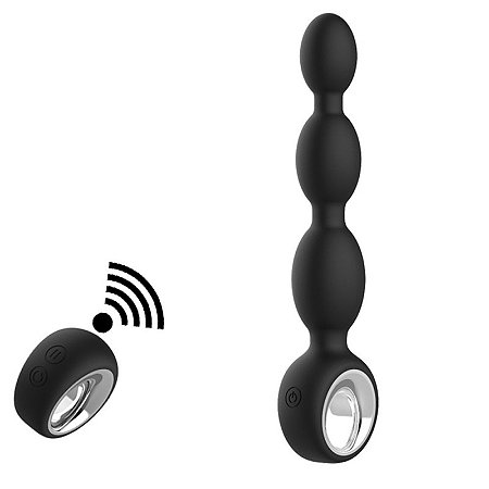 AixiAsia Vibrating Anal Beads - Plug anal recarregável com controle remoto sem fio