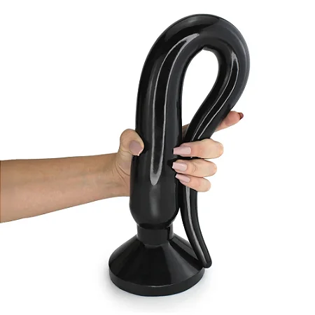 Realistic big butt plug Intruder - Plug Anal Gigante - Flexível 59 x 5,5cm - cor preto