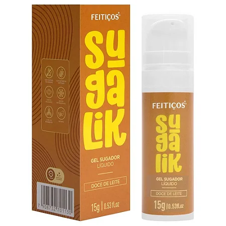 Feitiços Sugalik - Sugador Pulsador Líquido 15G - aroma doce de leite
