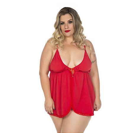 CAMISOLA DANTELE ABERTA PLUS - COR VERMELHA