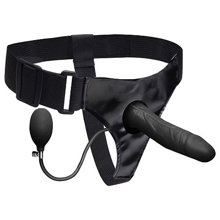 Cinta com pênis Inflável ´- 17,5 X 3,8Cm - cor preta