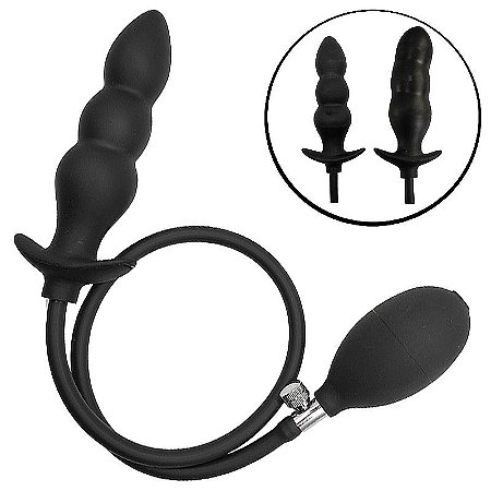 Plug anal inflável escalonado silicone - 12.5 X 3.7