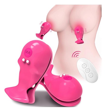 ALWUP Miscedence Vibrating Nipple Clamps - Nipple grampos de mamilos com vibrador recarregável com controle remoto sem fio