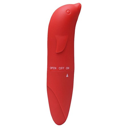 Golfinho - Vibrador de Ponto G Aveludado - cor vermelha