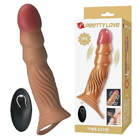 Pretty Love Penis Sleeve - capa peniana com vibrador recarregável e controle remoto sem fio