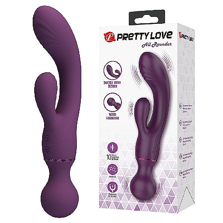 Pretty Love All Rounder - 3 em 1 massageador, vibrador de ponto G e clitóris com 3 motores